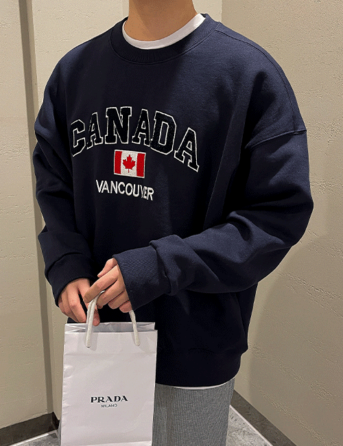 [SUPIMA]캐나다 기모 맨투맨